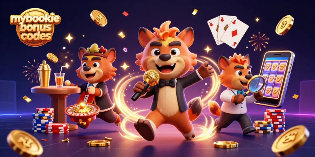 Experience thrilling mybookie bonus codes promotions with exciting casino cartoon characters.