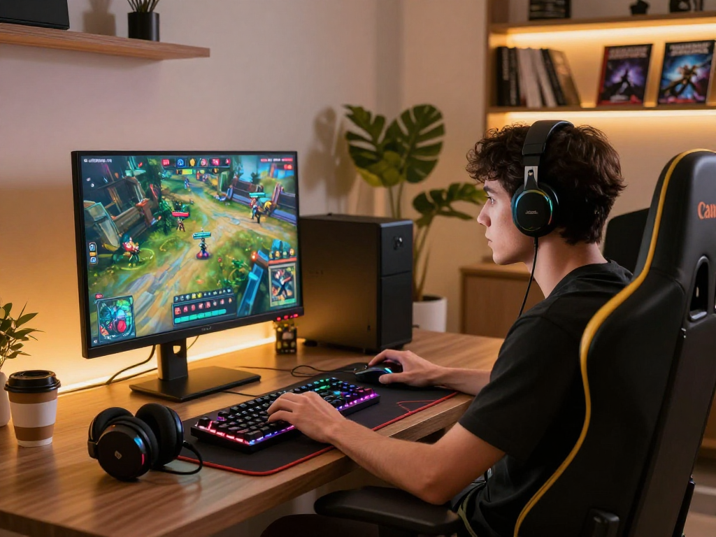 Online gaming experience at https://rokok88hitam.com with an elegant player in a luxurious setting.