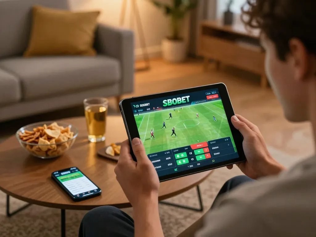 Pengaturan taruhan olahraga online SBOBET dengan pemain yang terlibat dalam taruhan langsung dan pengambilan keputusan strategis.