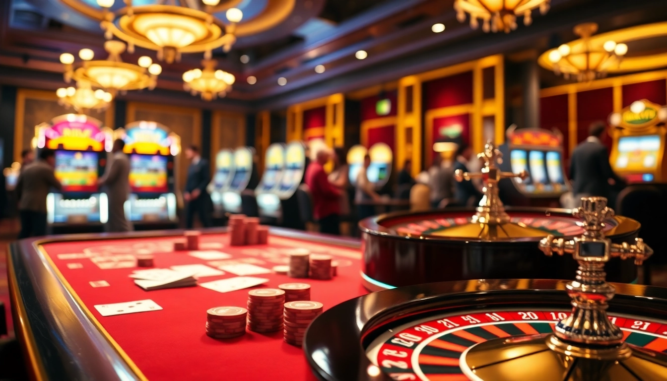 Rikvip players enjoying high-stakes excitement at a luxury casino table.