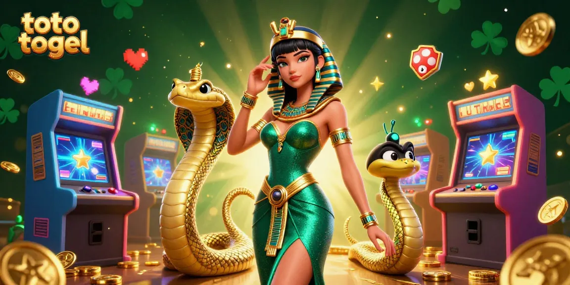 Engage in toto togel with vibrant game elements and a captivating illustration of players enjoying the experience.