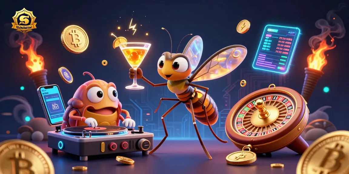Engage with SUNWIN's vibrant gaming scene, featuring unique casino characters and vibrant crypto elements.