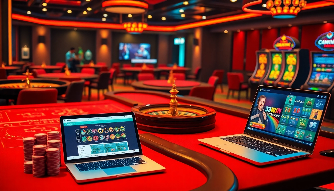 Experience the excitement of Nhà cái 33WIN with vibrant casino tables and dynamic online betting options.