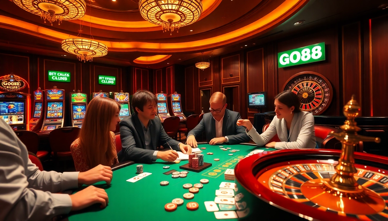 Engaged players at the go88 club enjoy vibrant games at a professional casino environment.