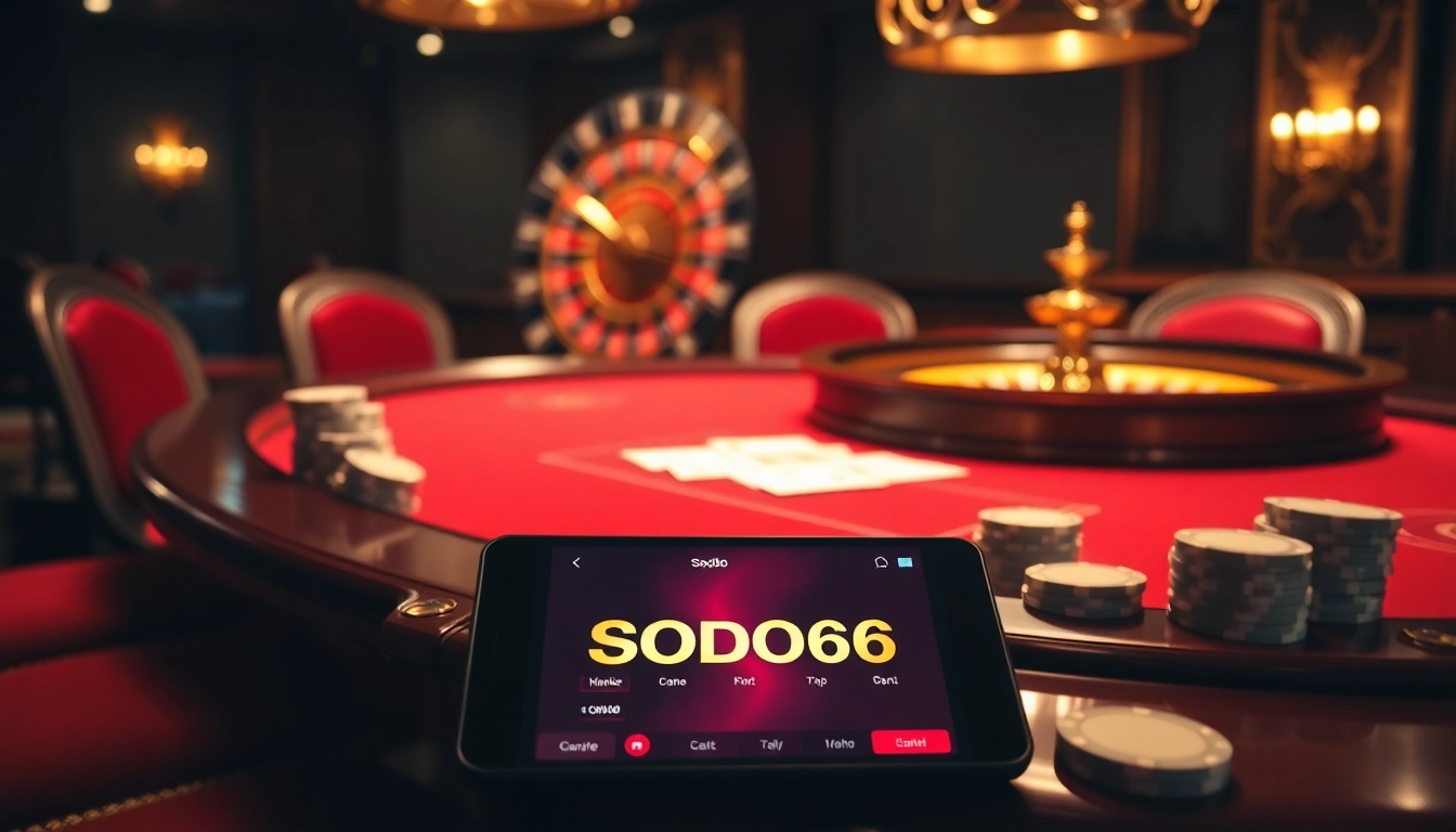 Experience the thrill of SODO66 with vibrant casino tables and exciting games.