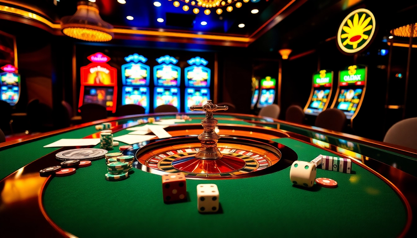 Experience thrilling gameplay at uu88 Casino with vibrant slot machines and engaging tables.