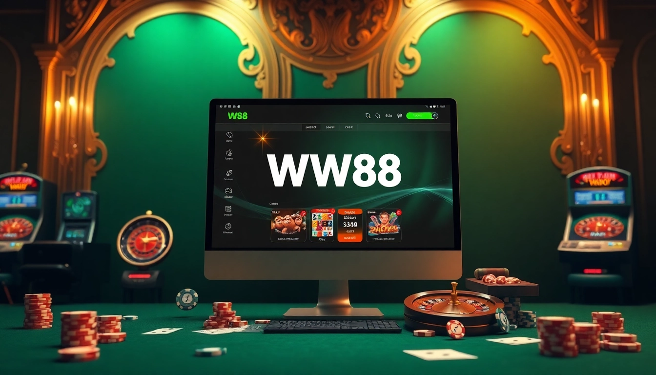 Experience the excitement of WW88 online gambling with luxurious casino visuals and dynamic gameplay.