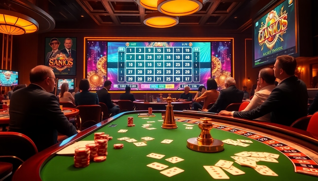 Witness the live draw sdy event in this exciting casino scene featuring poker chips and a roulette wheel.