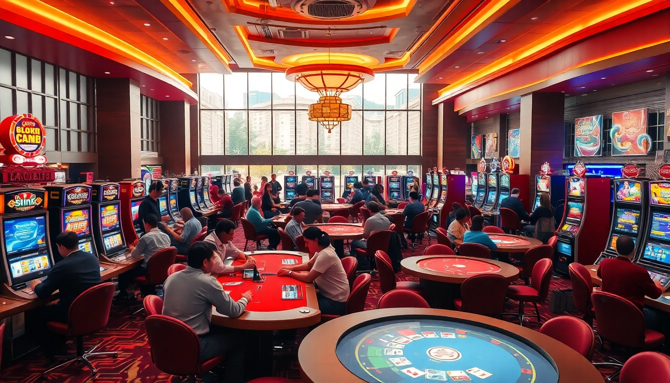 在優塔娛樂城的活潑遊戲區，玩家全神貫注於桌上遊戲，營造出熱烈的氛圍。