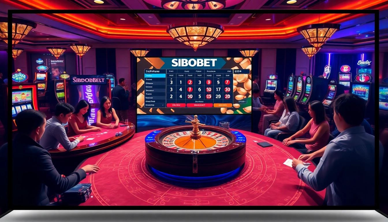 Experience the excitement of betting at SBOBET with vibrant casino gaming visuals.