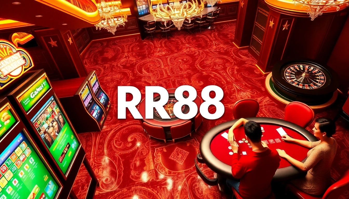 Experience the thrill of RR88 with engaging gambling activities in a luxurious casino setting.