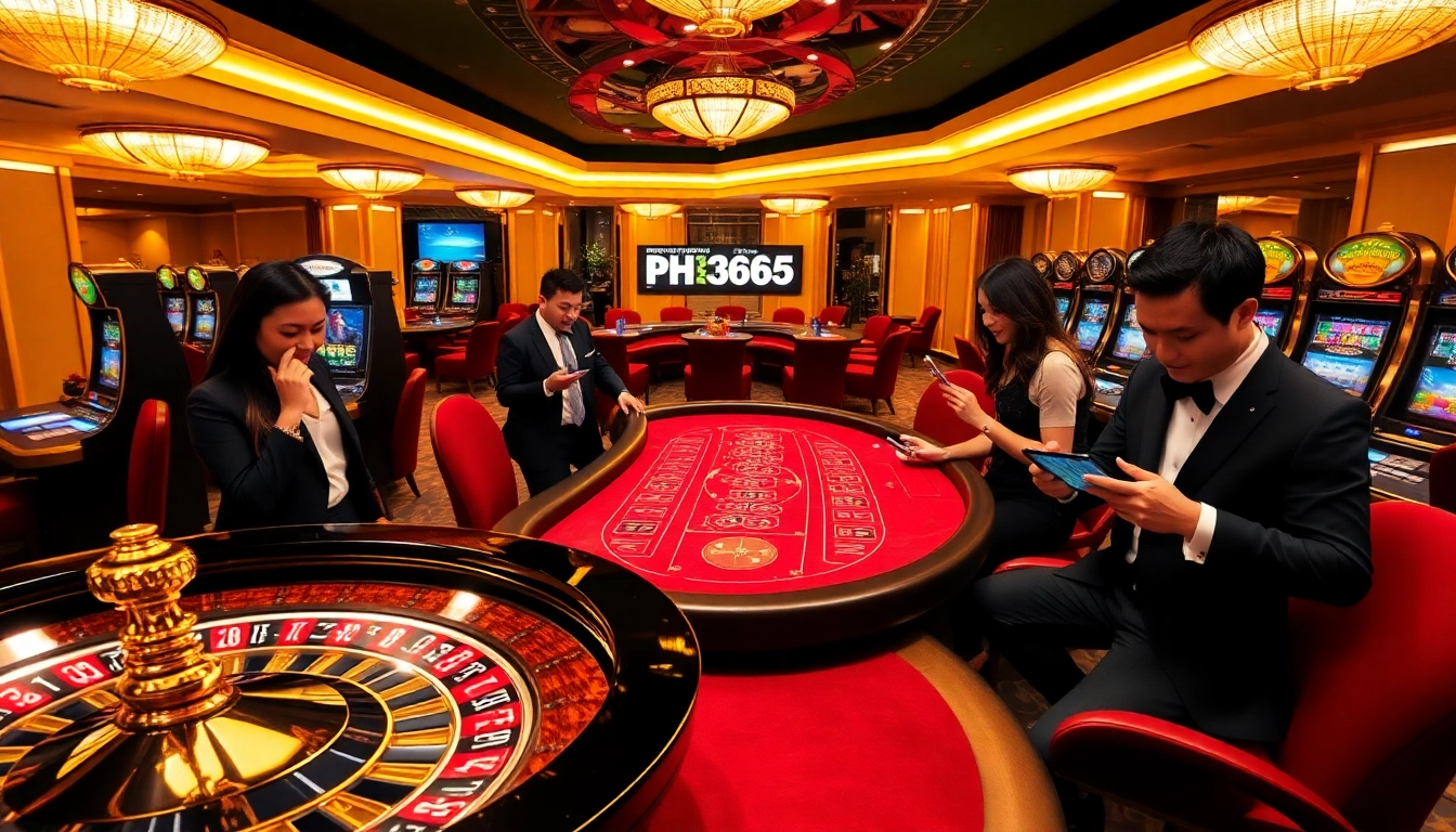 Experience the excitement of PH365 online casino with vibrant gameplay and luxurious settings.