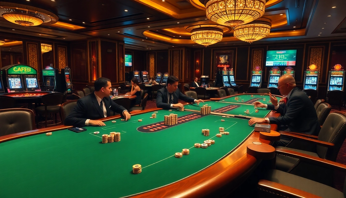 Engaging gameplay at a luxurious casino highlighting kèo nhà cái 5 strategies.