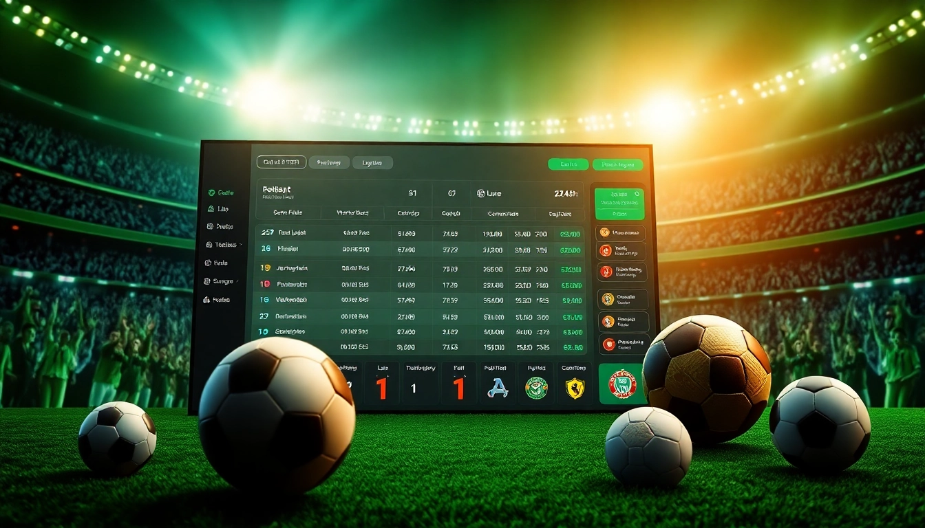 Live betting interface for แทงบอล showcasing exciting football action and real-time odds updates.