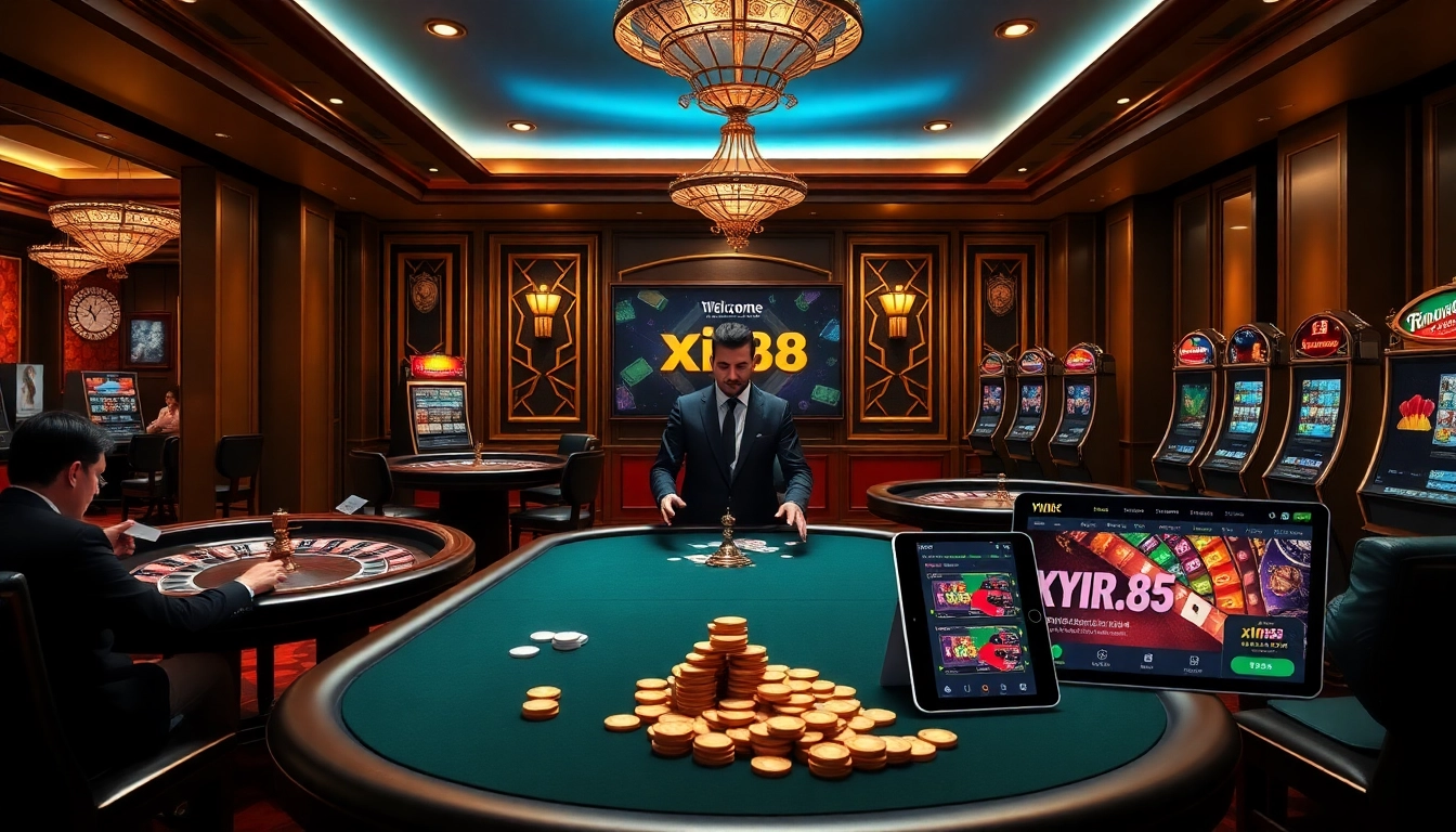 XIN88AC.APP players engaging in thrilling casino games, showcasing excitement and professionalism.