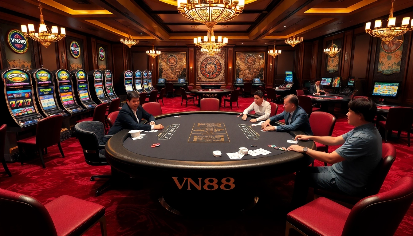 Experience thrilling gaming at VN88's exclusive casino tables filled with excitement.