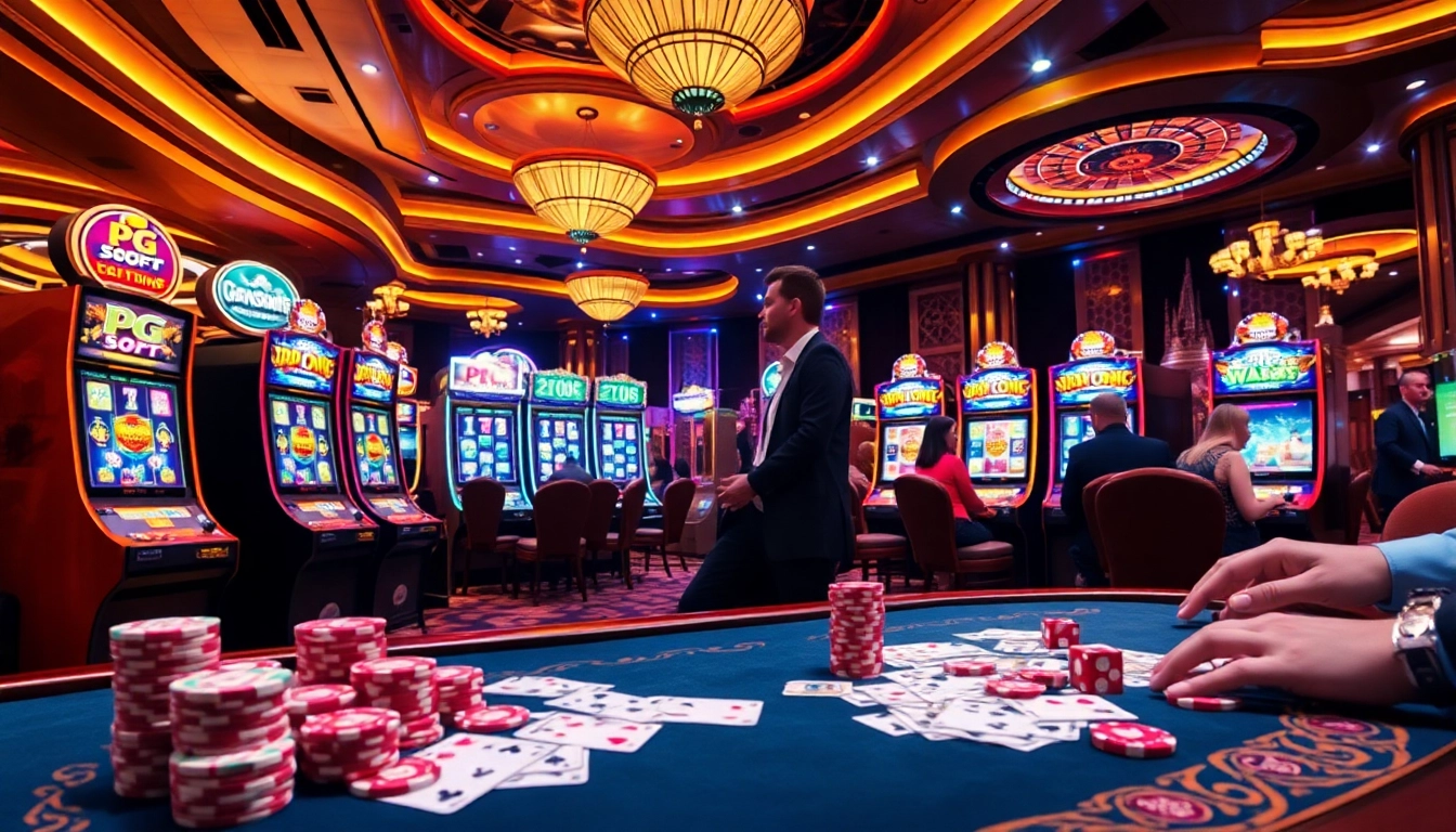 Play an engaging slot demo with vibrant PG Soft themes and exciting features in a luxurious casino.