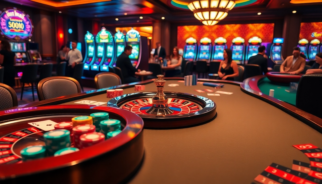 Engage in thrilling shbet0 casino games at a vibrant gaming table with poker chips and cards.