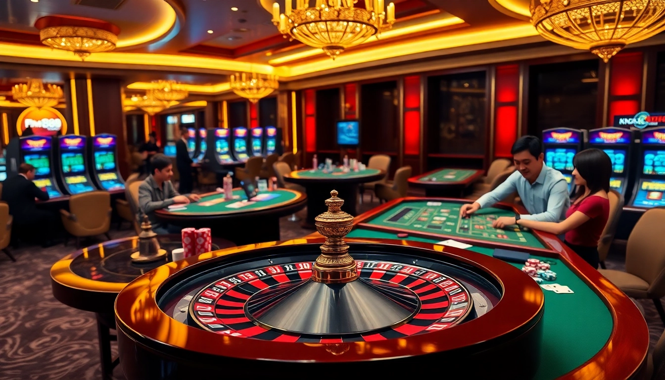 K88 gambling platform showcasing players excited at casino tables with chips and cards.