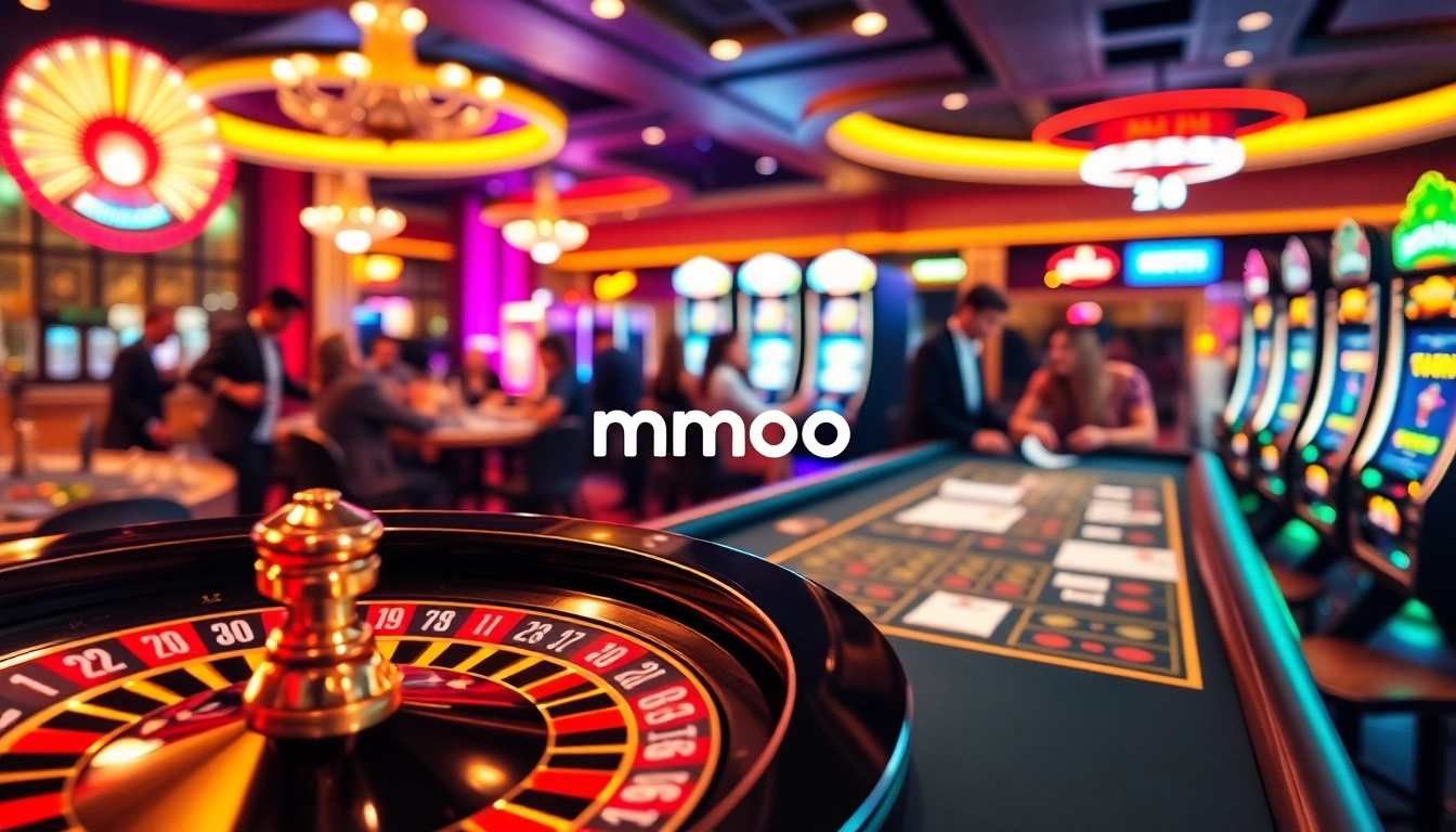 Experience thrilling moments at MMOO casino with vibrant gaming tables and exciting slot machines.